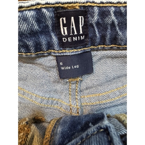 Gap Kids Denim Size 6 Wide Leg Jeans  Adjustable waist 90s style - Picture 7 of 8